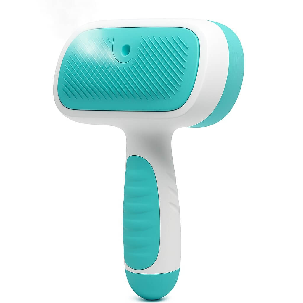 Leo & Lily Pet Steam Brush for Dogs & Cats – Self-Cleaning Deshedding Grooming Brush with Mist Spray, Anti-Static Bristles, Gentle for Long-Haired Cats & Shedding Dogs